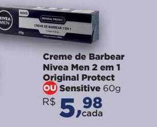 Creme De Barbear Nivea Men 2 Em 1 Original Protect Ou Sensitive