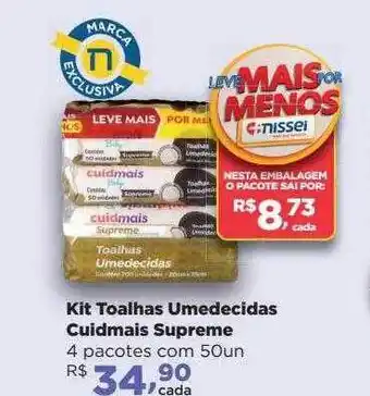 Farmácias Nissei Kit Toalhas Umedecidas Cuidmais Supreme oferta