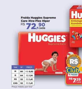 Farmácias Nissei Fralda Huggies Supreme Care Xtra-flex Hiper oferta