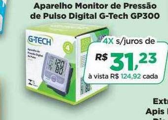 Farmácias Nissei Aparelho Monitor De Pressão De Pulso Digital G-tech Gp300 oferta