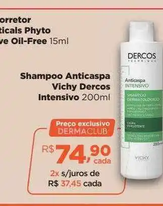 Shampoo Anticaspa Vichy Dercos Intensivo