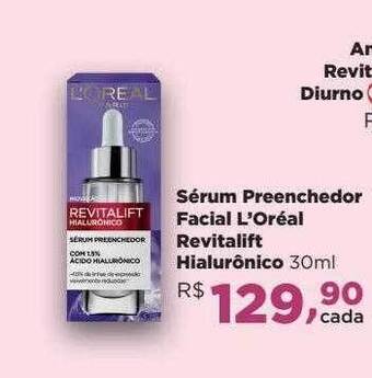 Farmácias Nissei Sérum Preenchedor Facial L'oréal Revitalift Hialurônico oferta