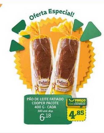 Cooper Pão De Leite Fatiado Cooper Pacote - Cada oferta