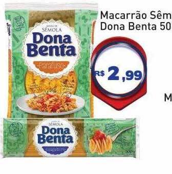 Tonin Superatacado Macarrão Sêmola Dona Benta oferta