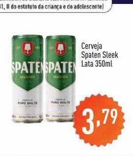Supermercados Pague Menos Cerveja Spaten Sleek Lata oferta