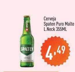 Supermercados Pague Menos Cerveja Spaten Puro Malte L.neck oferta