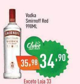 Supermercados Pague Menos Vodka Smirnoff Red oferta