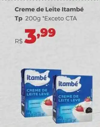 Villarreal Supermercados Creme De Leite Itambé Tp oferta