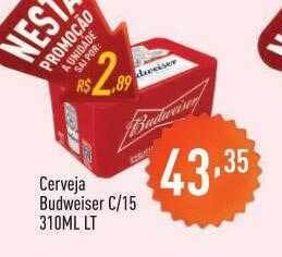 Supermercados Pague Menos Cerveja Budweiser C 15 oferta