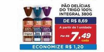 Bahamas Mix Pão Delicias Do Trigo 100% Integral oferta