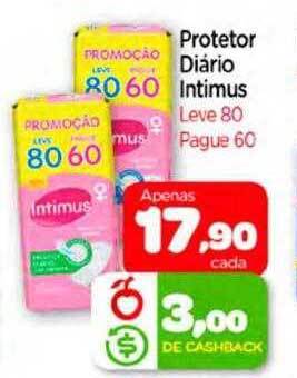 Nordestão Protetor Diário Intimus oferta