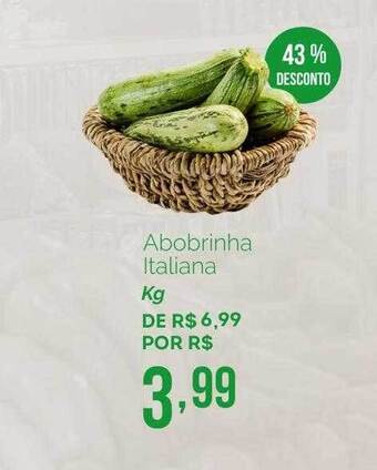 Oba Hortifruti Abobrinha Italiana Kg 43% Desconto oferta