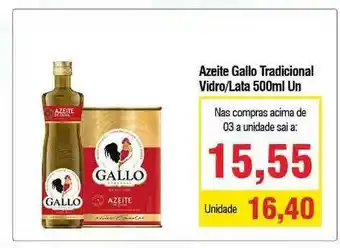 Azeito Gallo Tradicional Vidor Lata 500ml