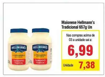 Spani Atacadista Maionese Hellmann's Tradicional 657g oferta