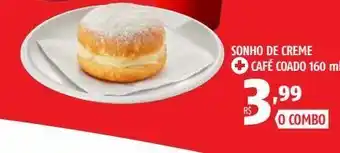 Sonho de creme + café coado 160ml