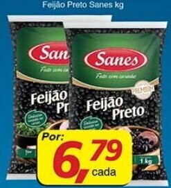 Supermercados Guanabara Feijao Preto Sanes 1kg oferta