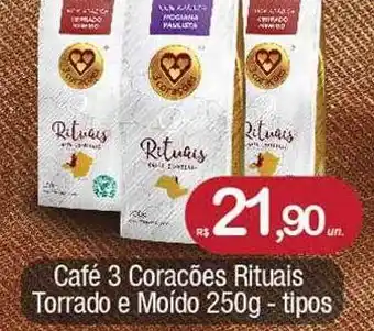 Café 3 Corações Rituais Torrado E Moído Tipos