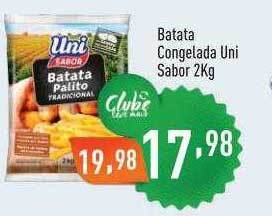 Supermercados Pague Menos Batata Congelada Uni Sabor oferta