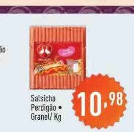Supermercados Pague Menos Salsicha Perdigão Granel oferta