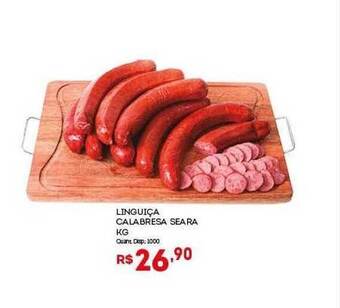 Bistek Supermercados Linguiça Calabresa Seara oferta