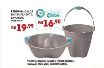 Feirinha Balde Bacia Plasutil Lavanda