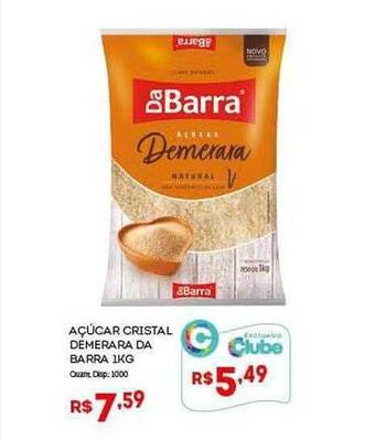 Bistek Supermercados Açucar Cristal Demerara Da Barra oferta