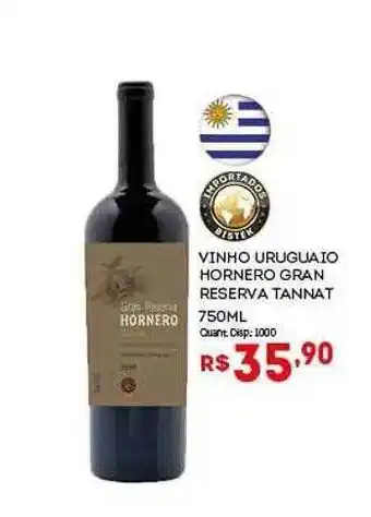 Bistek Supermercados Vinho Uruguaio Hornero Gran Reserva Tannat oferta