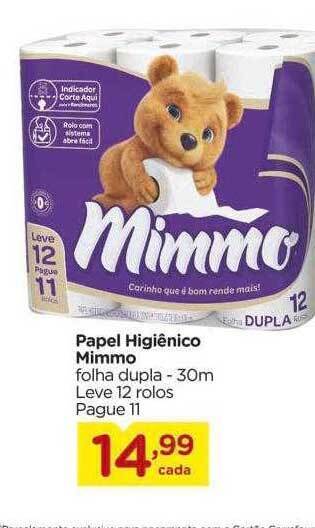 Carrefour Papel Higiênico Mimmo oferta