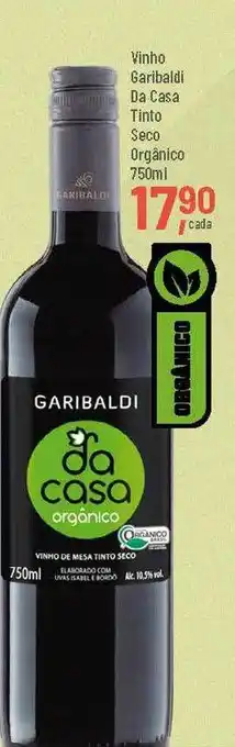 Supper Rissul Vinho Garbaldi Da Casa Tinto Seco Orgânico oferta