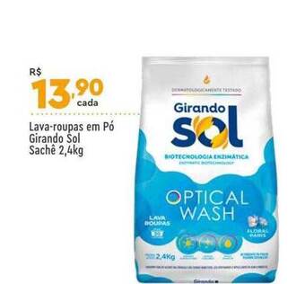Supper Rissul Lava-roupas Em Pó Girando Sol Sachê oferta