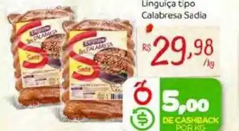 Nordestão Linguiça Tipo Calabresa Sadia oferta