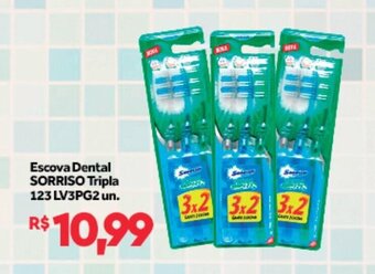 Escova Dental Sorriso Tripla 123 lv3pg2 un.