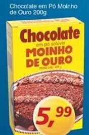 Supermercados Guanabara Chocolate em po Moinho de Ouro 200g oferta