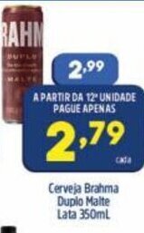 Arena Atacado Cerveja Brahma Duplo Malte Lata 350ml oferta