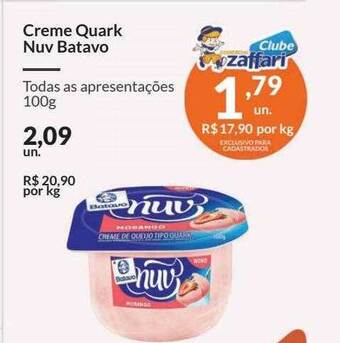 Zaffari Creme Quark Nuv Batavo oferta