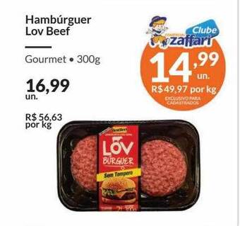 Zaffari Hambúrguer Lov Beef oferta