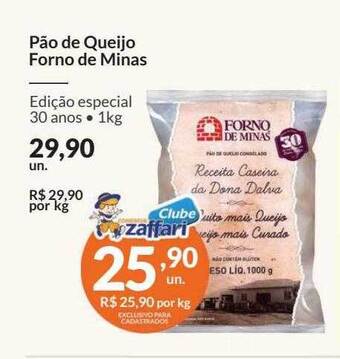 Zaffari Pão De Queijo Forno De Minas oferta