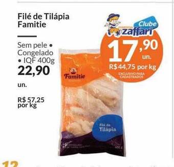 Zaffari Filé De Tilápia Famitie oferta