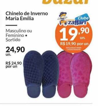 Zaffari Chinelo De Inverno Maria Emília oferta