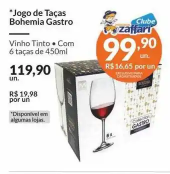 Zaffari Jogo De Taças Bohemia Gastro oferta