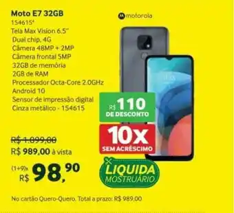 Quero Quero Motorola Moto E7 32gb oferta