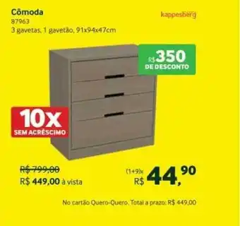 Quero Quero Cômoda Kappesberg oferta