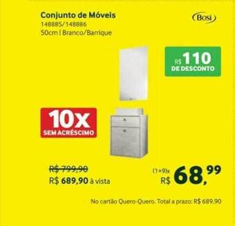 Quero Quero Conjunto De Móveis Bosi oferta