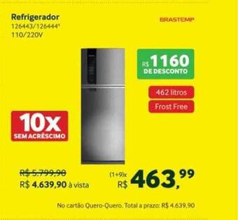 Quero Quero Refrigerador Brastemp oferta