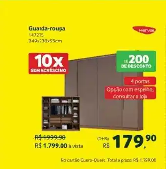 Quero Quero Guarda-roupa Herval oferta