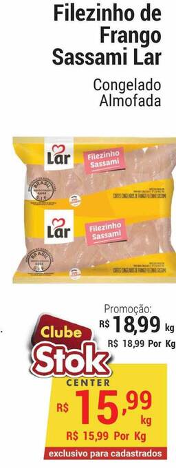 Stok Center Filezinho De Frango Sassami Lar oferta