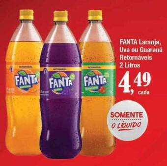 Supermercados Unidos Fanta Laranja Uva Ou Guaraná Retornáveis oferta