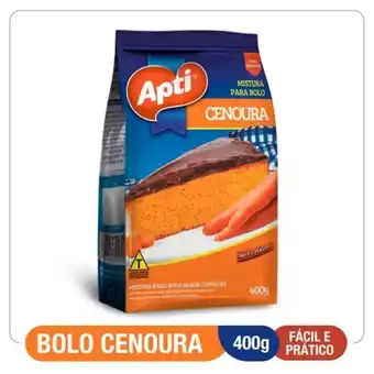 Mistura para bolo apti cenoura embalagem 400g