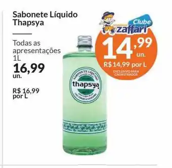 Zaffari Sabonete Líquido Thapsya oferta