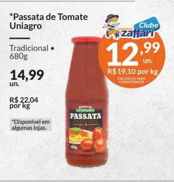 Zaffari Passata De Tomate Uniagro oferta